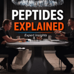 Peptides explained podcast with Dr Alex Tatem and Steven Bartlett discussing how peptides work and research insights
